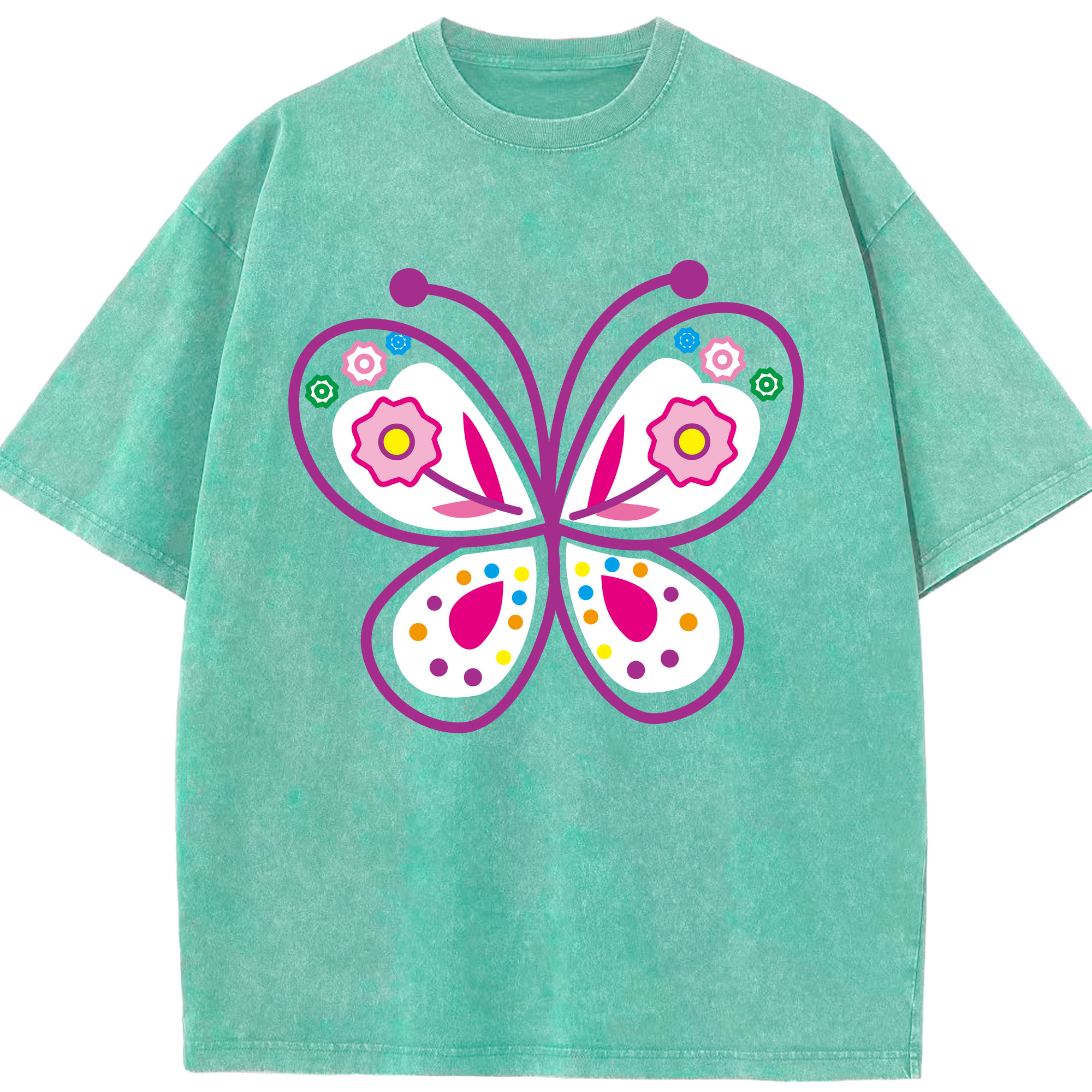 （画像用） Hello Kitty ハローキティ 綿100% ヴィンテージ風 半袖Tシャツ（フロントプリント）